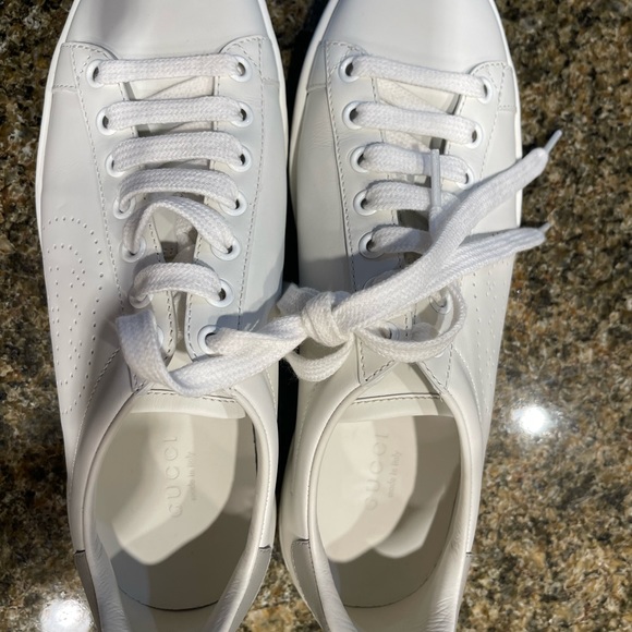 Gucci Women's Ace Interlocking G Sneakers White / Gray Sz 36 - Picture 5 of 8